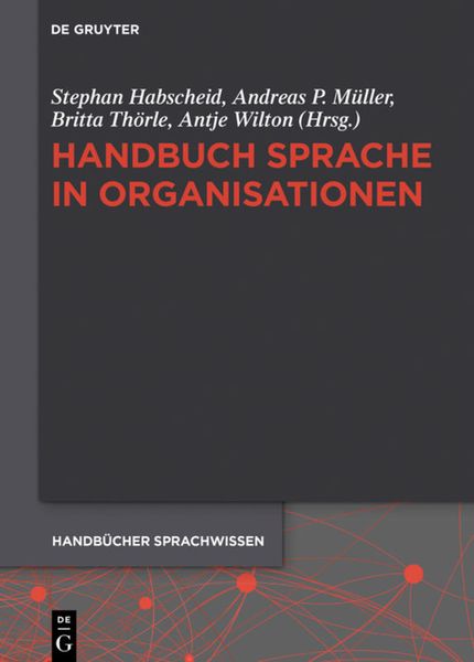Produktbild: Handbuch Sprache in Organisationen