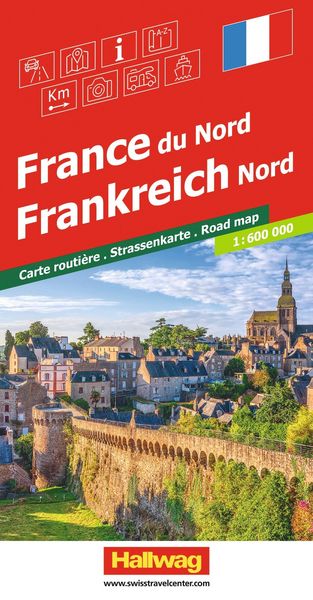 Produktbild: Hallwag Strassenkarte Frankreich Nord 1:600.000