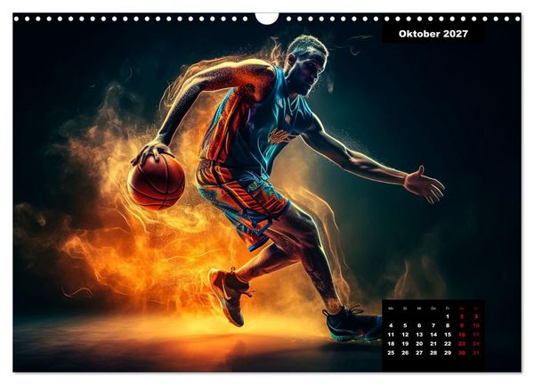 Produktbild: Faszination Basketball (Wandkalender 2027 DIN A3 quer), CALVENDO Monatskalender
