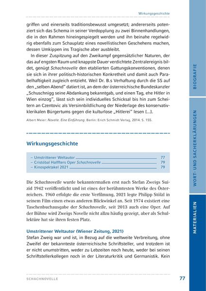Schachnovelle von Stefan Zweig (Textausgabe)