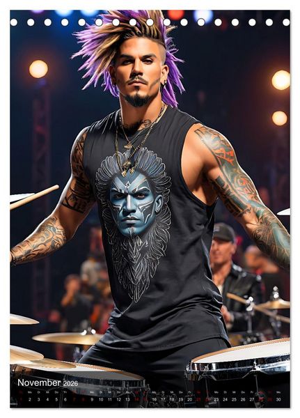 Produktbild: Rockstars - Live on Stage (Tischkalender 2026 DIN A5 hoch), CALVENDO Monatskalender