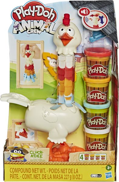 Hasbro - Play-Doh - Animal Crew Cluck-a-Dee Verrücktes Huhn