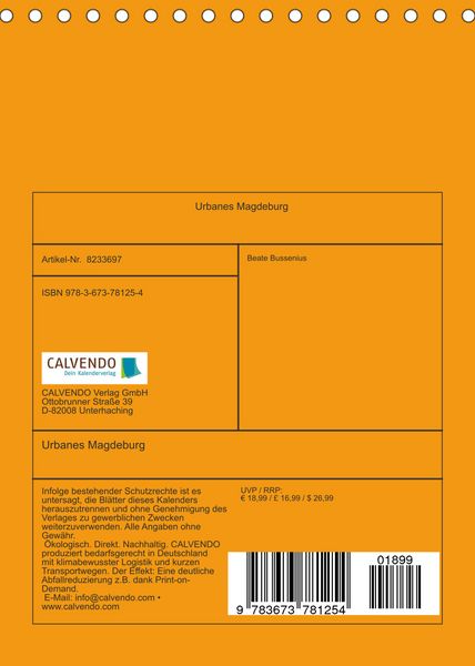 Produktbild: Urbanes Magdeburg (Tischkalender 2022 DIN A5 hoch)