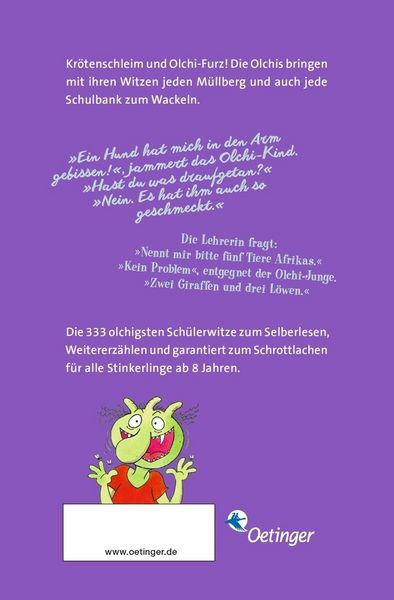 Produktbild: Die Olchis. Die 333 olchigsten Sch&uuml;lerwitze f&uuml;r Stinkerlinge