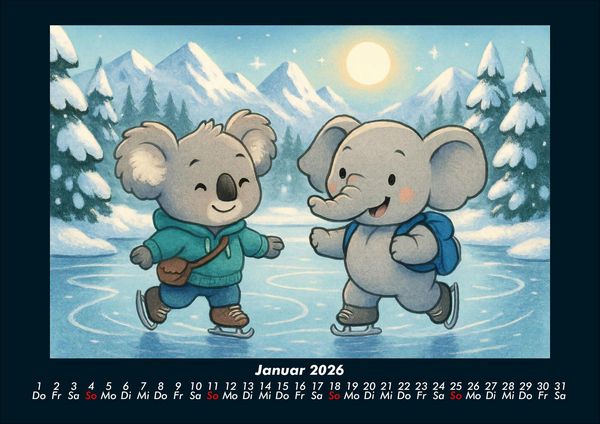 Produktbild: Kiki & Raffi - Reise durch Kanada 2026 Fotokalender DIN A4
