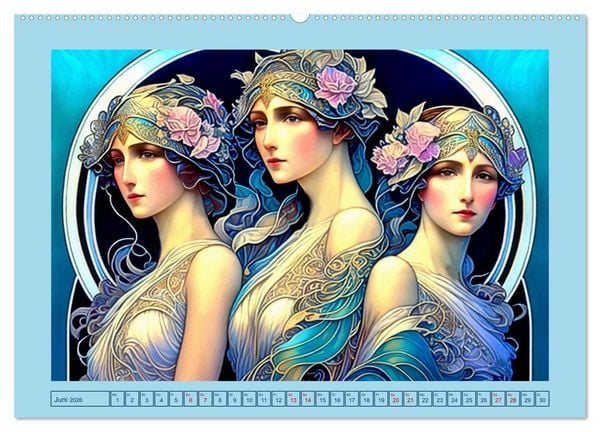 Produktbild: Art Deco Freundinnen (Wandkalender 2026 DIN A2 quer), CALVENDO Monatskalender