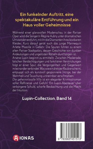 Produktbild: Ars&egrave;ne Lupin und die geheimnisvolle Villa. Detektivroman. Maurice Leblanc
