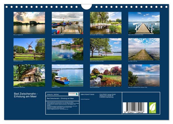 Produktbild: Bad Zwischenahn - Erholung am Meer (Wandkalender 2026 DIN A4 quer), CALVENDO Monatskalender