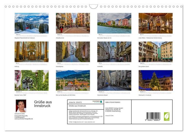 Produktbild: Gr&uuml;&szlig;e aus Innsbruck (Wandkalender 2026 DIN A3 quer), CALVENDO Monatskalender