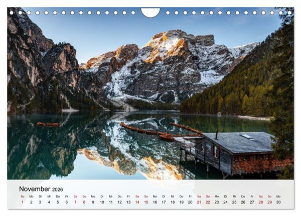 Produktbild: Die Dolomiten - Faszination Berge (Wandkalender 2026 DIN A4 quer), CALVENDO Monatskalender