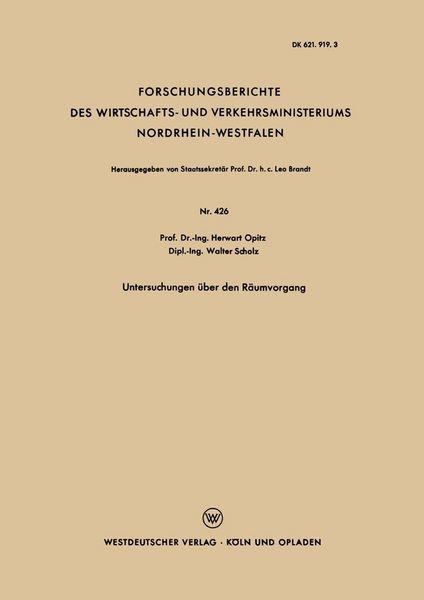 Produktbild: Untersuchungen &uuml;ber den R&auml;umvorgang