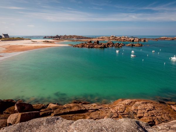 Produktbild: CALVENDO Puzzle Bay Greve Blanche in Tregastel in der Bretagne, Frankreich | 1000 Teile Lege-Gr&ouml;&szlig;e 64x48cm Foto-Puzzle f&uuml;r gl&uuml;ckliche Stunden