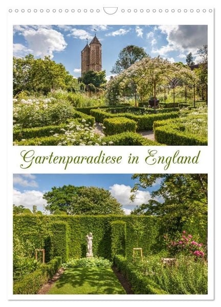 Produktbild: Gartenparadiese in England (Wandkalender 2026 DIN A3 hoch), CALVENDO Monatskalender