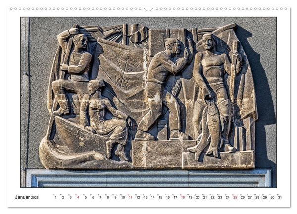 Produktbild: Fassadenkunst im Roten Wien (Wandkalender 2026 DIN A2 quer), CALVENDO Monatskalender