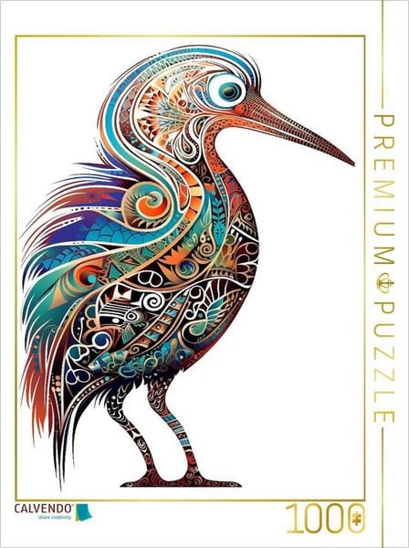 Produktbild: CALVENDO Puzzle Kiwi im Tattoo Design | 1000 Teile Lege-Gr&ouml;&szlig;e 64x48cm Foto-Puzzle f&uuml;r gl&uuml;ckliche Stunden