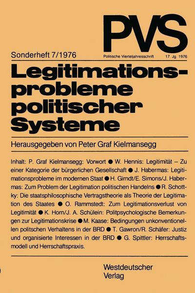 Produktbild: Legitimationsprobleme politischer Systeme