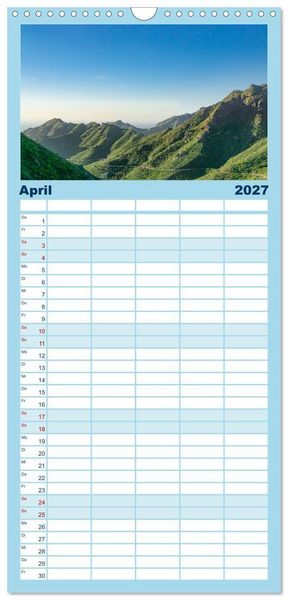 Produktbild: Familienplaner 2027 - Kanaren - wundersch&ouml;ne Inseln im Atlantik mit 5 Spalten (Wandkalender, 21 x 45 cm) CALVENDO