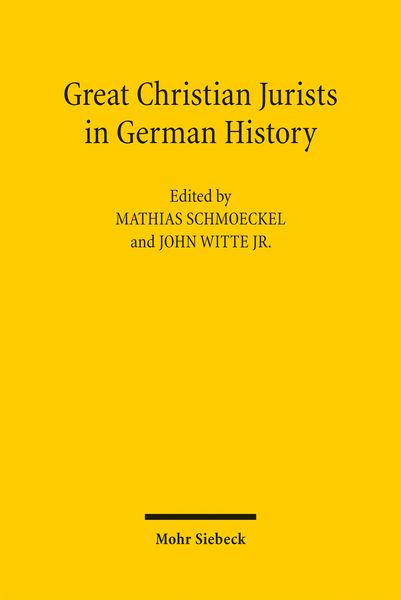 Produktbild: Great Christian Jurists in German History