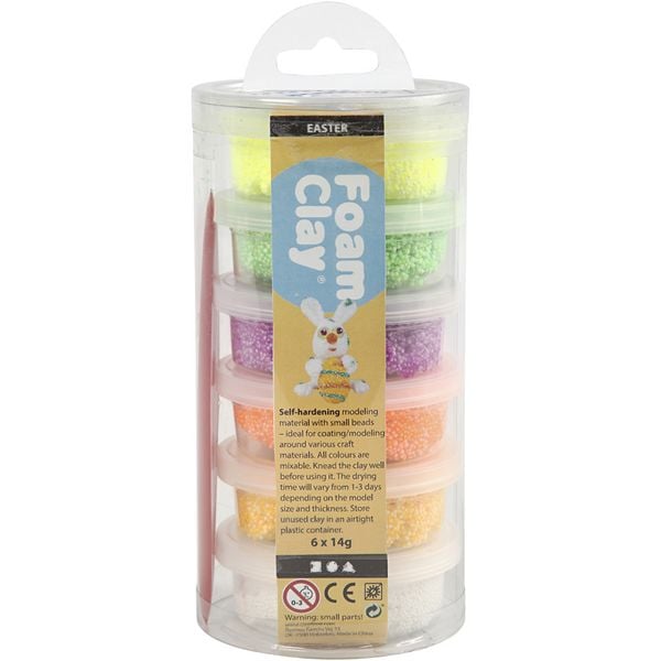 Produktbild: Creativ Company Foam Clay&reg; , Fr&uuml;hlingsfarben, 6x14 g