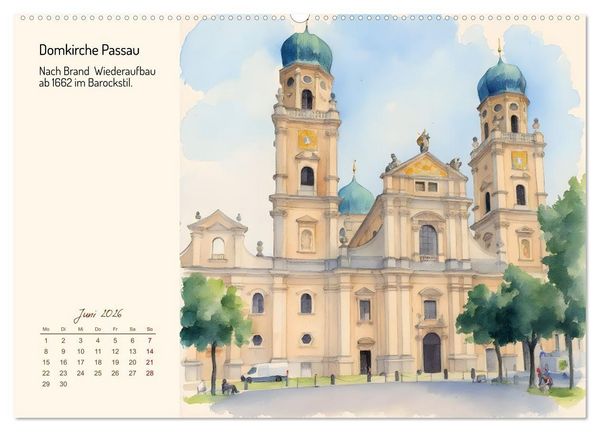 Produktbild: Deutschlands sch&ouml;nste Kirchen (hochwertiger Premium Wandkalender 2026 DIN A2 quer), Kunstdruck in Hochglanz