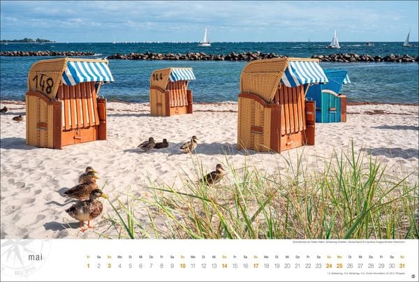 Produktbild: Ostsee Globetrotter Kalender 2026 - Von behaglichen Strandkörben und rauen Küsten