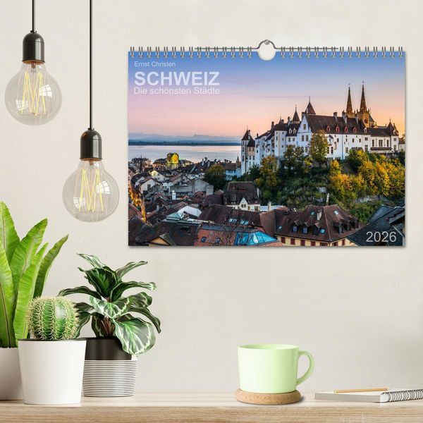 Produktbild: Schweiz - Die sch&ouml;nsten St&auml;dte (Wandkalender 2026 DIN A4 quer), CALVENDO Monatskalender