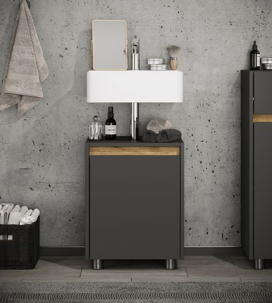 Produktbild: Holz Badschrank Badunterschrank 55x42x33 Cosila