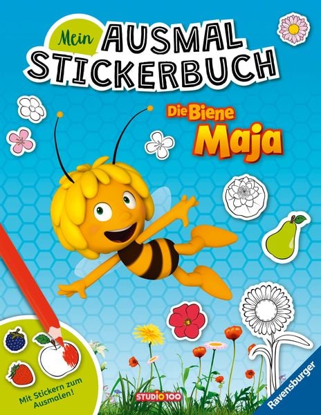 Mein Ausmalstickerbuch: Die Biene Maja, Taschenbuch von , Ravensburger Verlag GmbH, 9783473497638