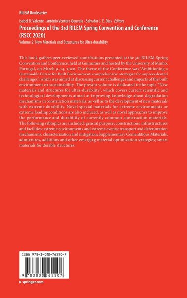 Produktbild: Proceedings of the 3rd RILEM Spring Convention and Conference (RSCC 2020)