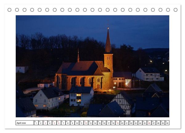 Produktbild: Blaue Stunde im Siegerland (Tischkalender 2026 DIN A5 quer), CALVENDO Monatskalender