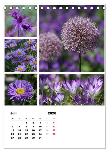 Produktbild: Bl&uuml;ten Collagen (Tischkalender 2026 DIN A5 hoch), CALVENDO Monatskalender