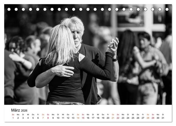 Produktbild: Tango Argentino - Paare beim Tanz auf &ouml;ffentlichen Pl&auml;tzen (Tischkalender 2026 DIN A5 quer), CALVENDO Monatskalender
