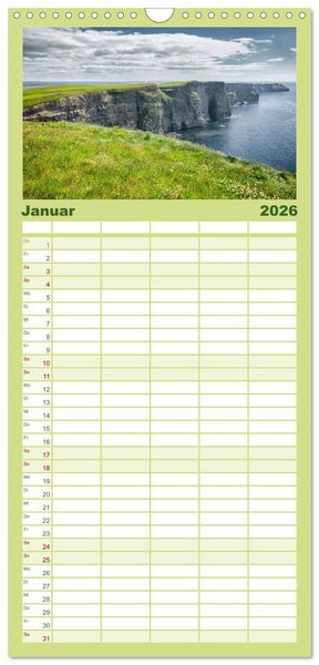 Produktbild: Familienplaner 2026 - Irland - Zauberhafte Augenblicke mit 5 Spalten (Wandkalender, 21 x 45 cm) CALVENDO