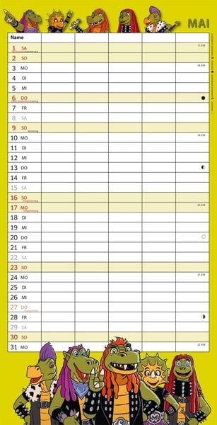 Produktbild: HeavySaurus Familienkalender 2027