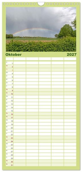 Produktbild: Familienplaner 2027 - Romantisches Wegberg mit 5 Spalten (Wandkalender, 21 x 45 cm) CALVENDO