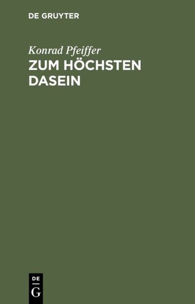 Produktbild: Zum h&ouml;chsten Dasein