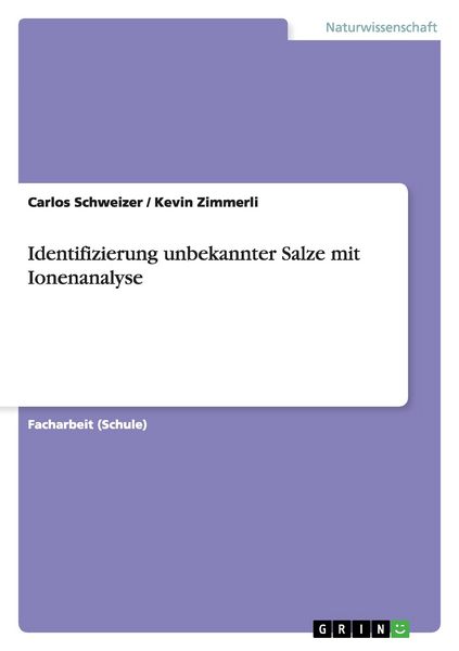 Produktbild: Identifizierung unbekannter Salze mit Ionenanalyse