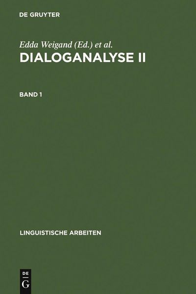 Produktbild: Dialoganalyse II