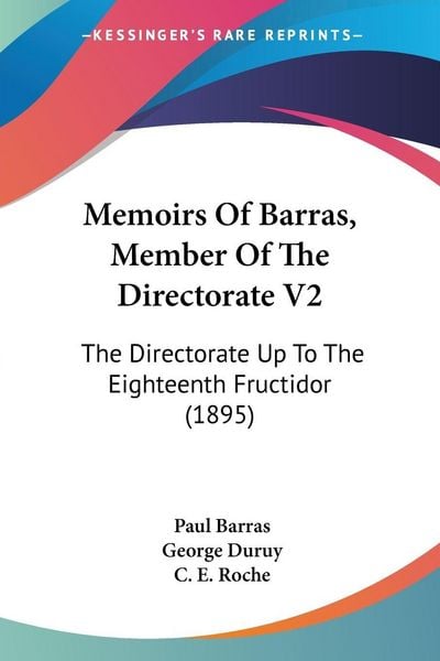 Produktbild: Memoirs Of Barras, Member Of The Directorate V2