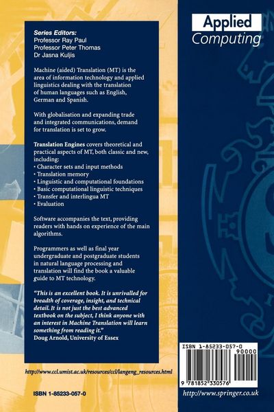 Produktbild: Translation Engines: Techniques for Machine Translation