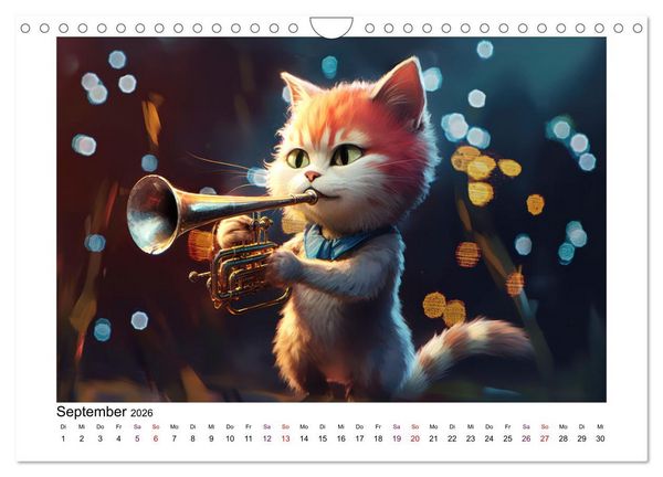 Produktbild: CatDogBand (Wandkalender 2026 DIN A4 quer), CALVENDO Monatskalender