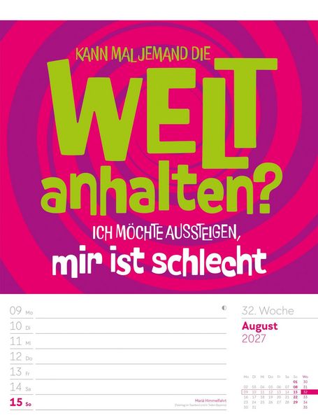 Produktbild: Klartext Spr&uuml;chekalender Wochenplaner 2027
