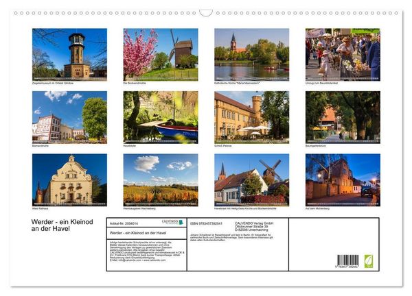 Produktbild: Werder - ein Kleinod an der Havel (Wandkalender 2026 DIN A2 quer), CALVENDO Monatskalender