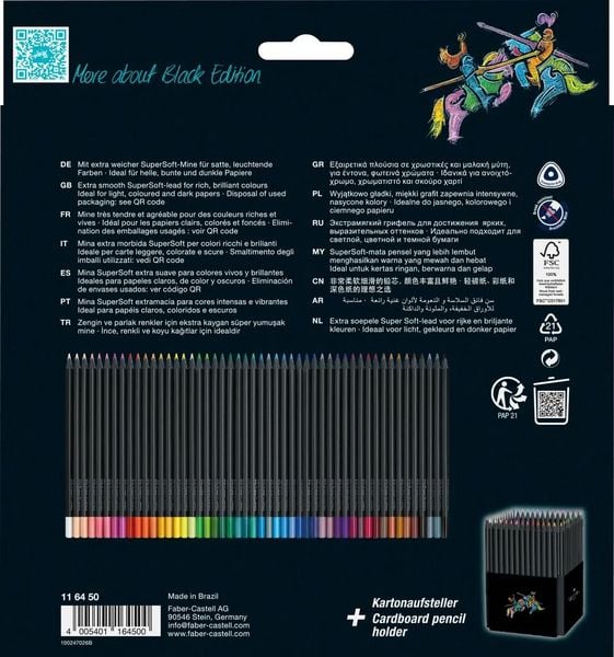 Produktbild: Faber-Castell Buntstifte Black Edition 50er Set