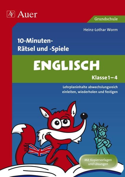 Produktbild: 10-Minuten-R&auml;tsel und -Spiele Englisch Klasse 1-4