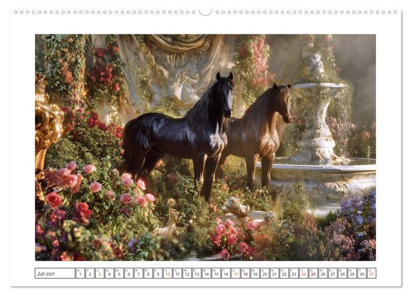 Produktbild: Pferde wie gemalt (hochwertiger Premium Wandkalender 2027 DIN A2 quer), Kunstdruck in Hochglanz
