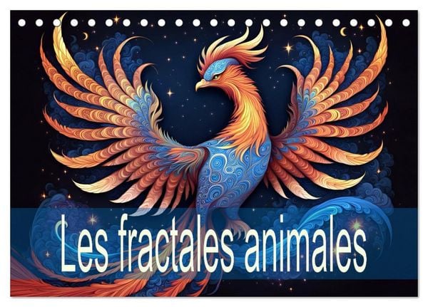 Produktbild: Les fractales animales (Calendrier de bureau 2026 DIN A5 vertical), CALVENDO calendrier mensuel