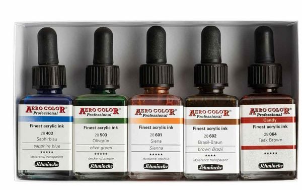 Produktbild: Schmincke AEROCOLOR Kartonset, 5 x 28 ml Melina Wuggonig