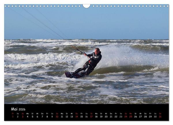 Produktbild: Kitesurfen &ndash; Faszination auf dem Wasser (Wandkalender 2026 DIN A3 quer), CALVENDO Monatskalender