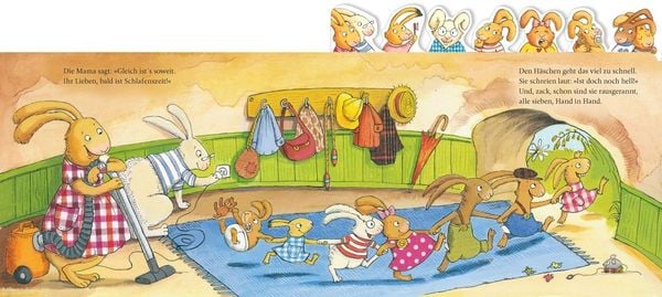 Produktbild: Wenn sieben m&uuml;de kleine Hasen abends in ihr Bettchen rasen